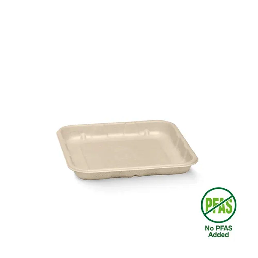 14x14x2cm / 5x5" Plant Fibre Produce Tray - 1000/CTN - TEM IMPORTS™