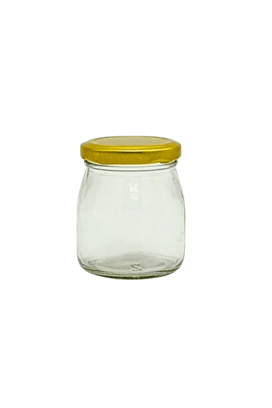 150mL Glass Food Jar with Gold Metal Twist Lid - TEM IMPORTS™