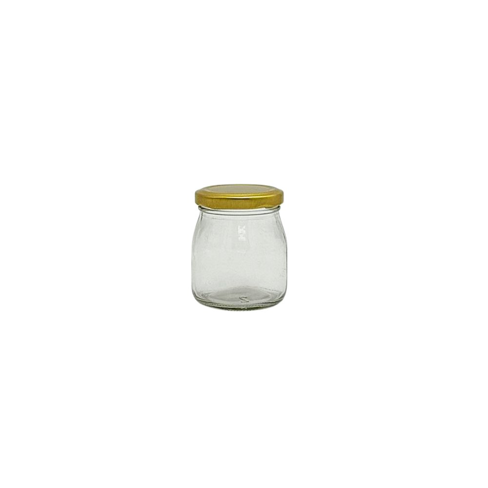 150mL Glass Jar With Gold Metal Twist Lid - TEM IMPORTS™