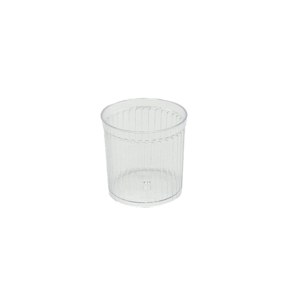 150mL Tall Clear Round Cylinder Rib Cup