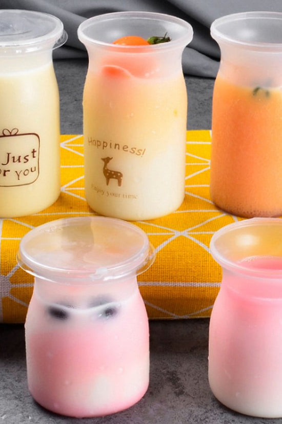 150mL Transparent Matt PP Milk Bottle - TEM IMPORTS™