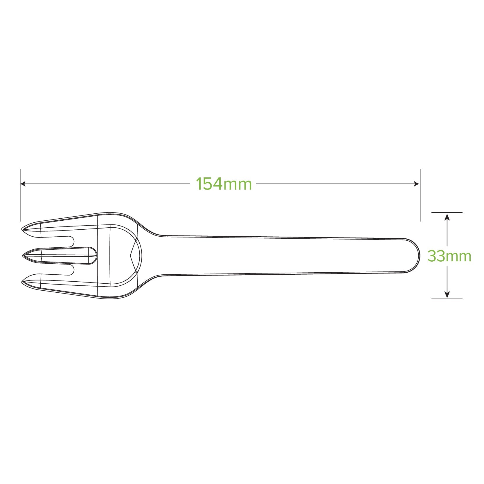 15cm Plant Fibre Fork - 1000pcs/Ctn - TEM IMPORTS™