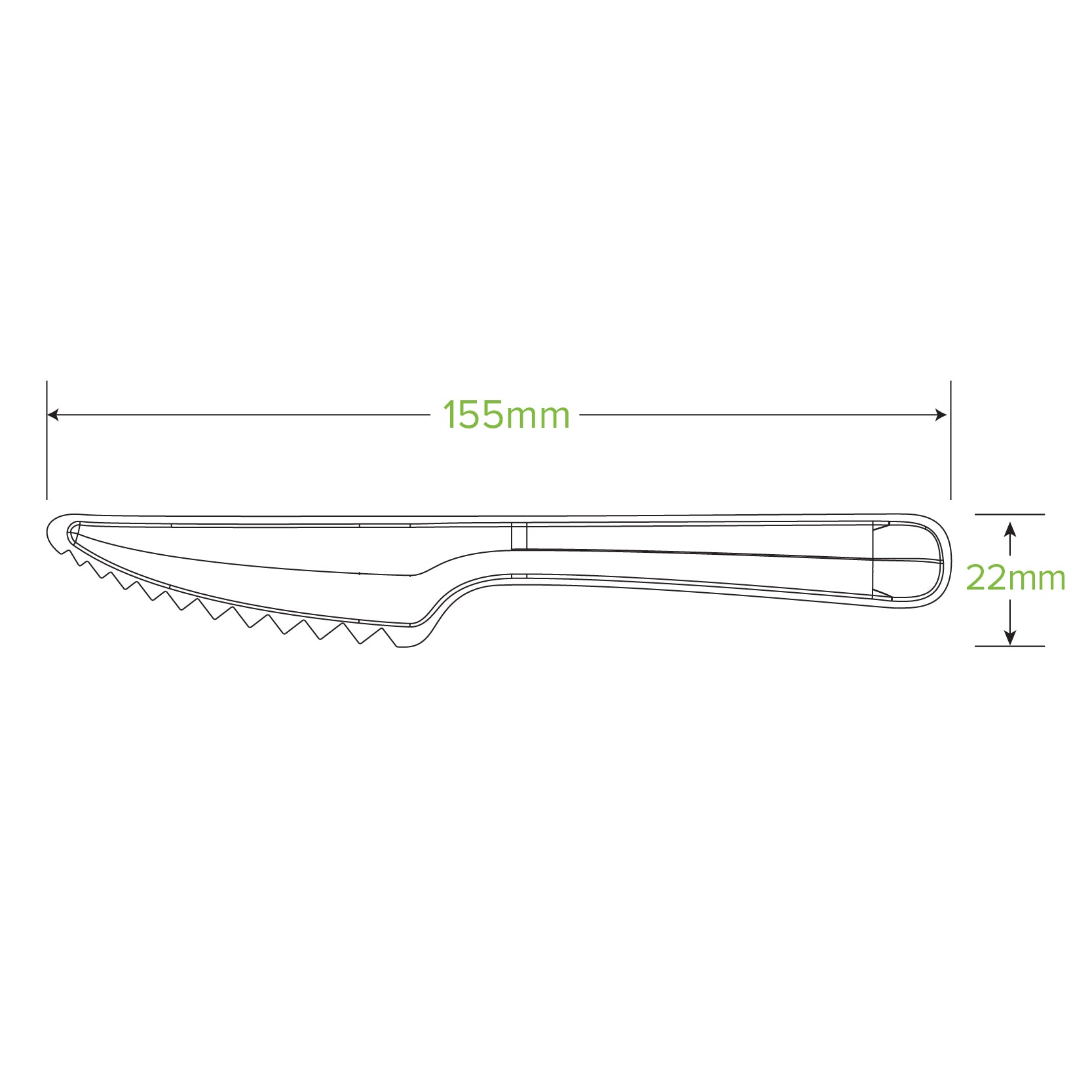 15cm Plant Fibre Knife - 1000pcs/Ctn - TEM IMPORTS™