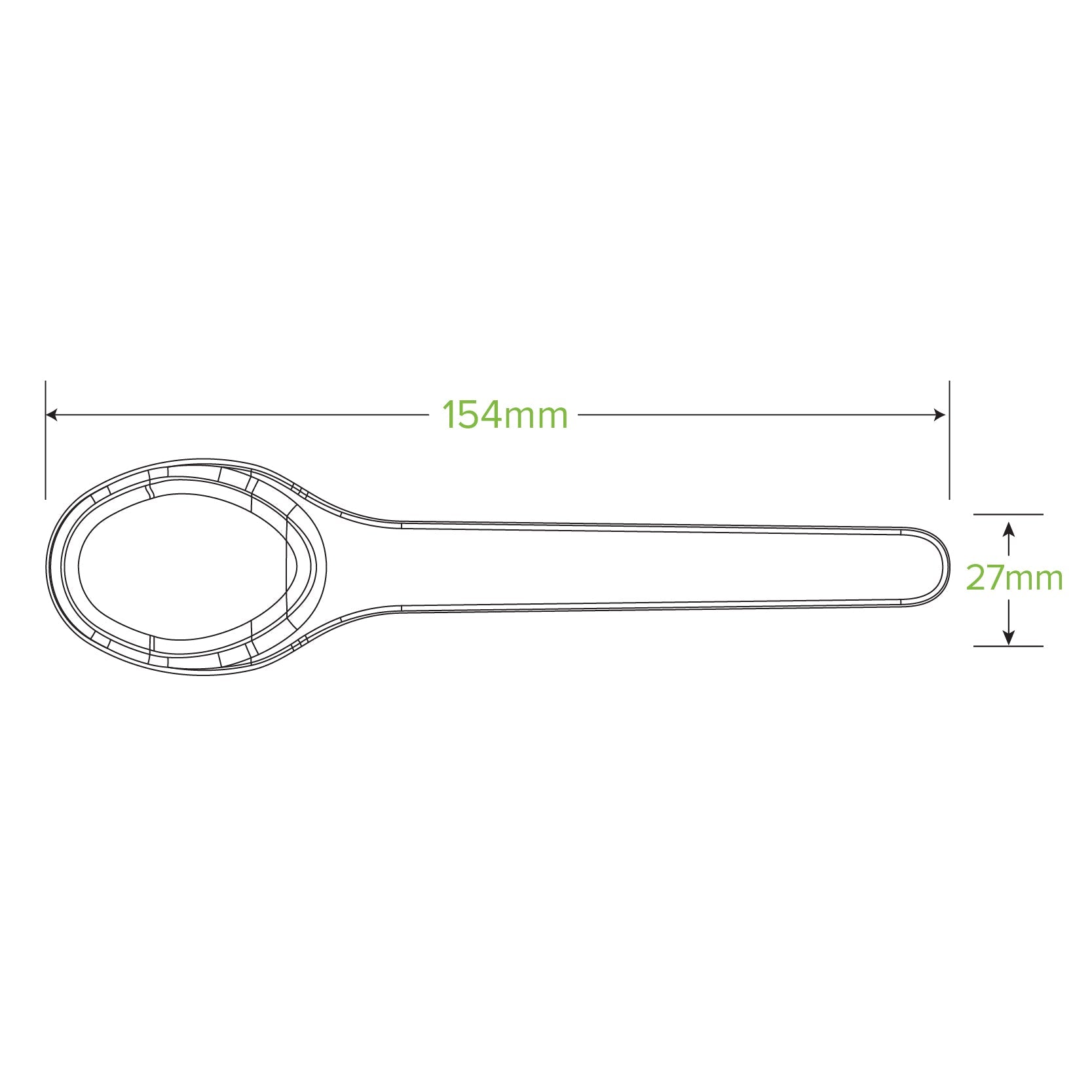 15cm Plant Fibre Spoon - 1000pcs/Ctn - TEM IMPORTS™