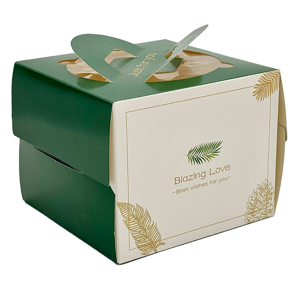 15x15x12 Patisserie Square Cake Box - Blazing Green - TEM IMPORTS™