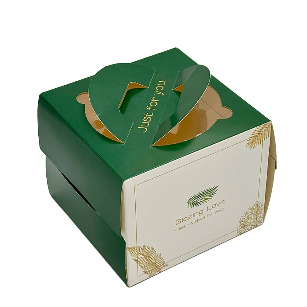 15x15x12 Patisserie Square Cake Box - Blazing Green - TEM IMPORTS™