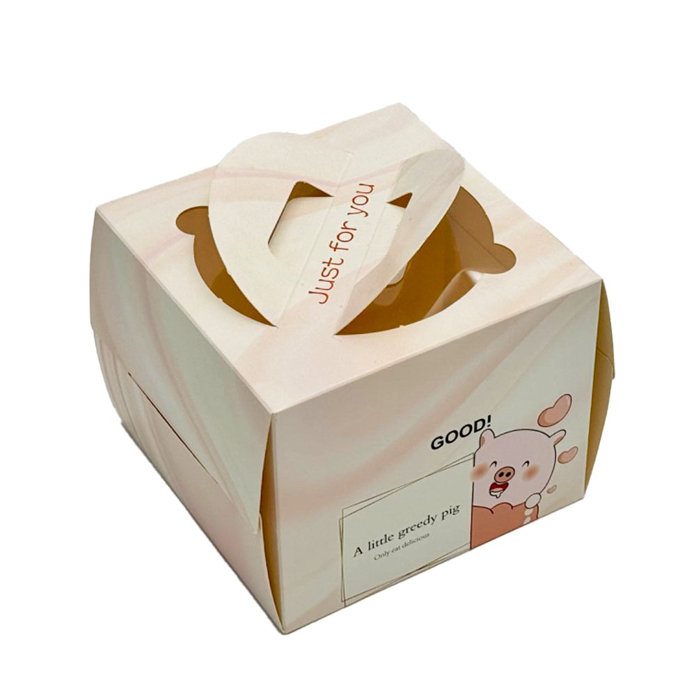 15x15x12 Patisserie Square Cake Box - Little Pig - TEM IMPORTS™