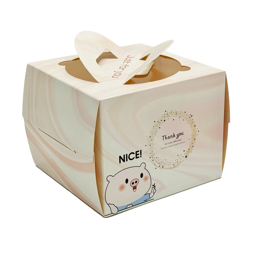 15x15x12 Patisserie Square Cake Box - Little Pig - TEM IMPORTS™