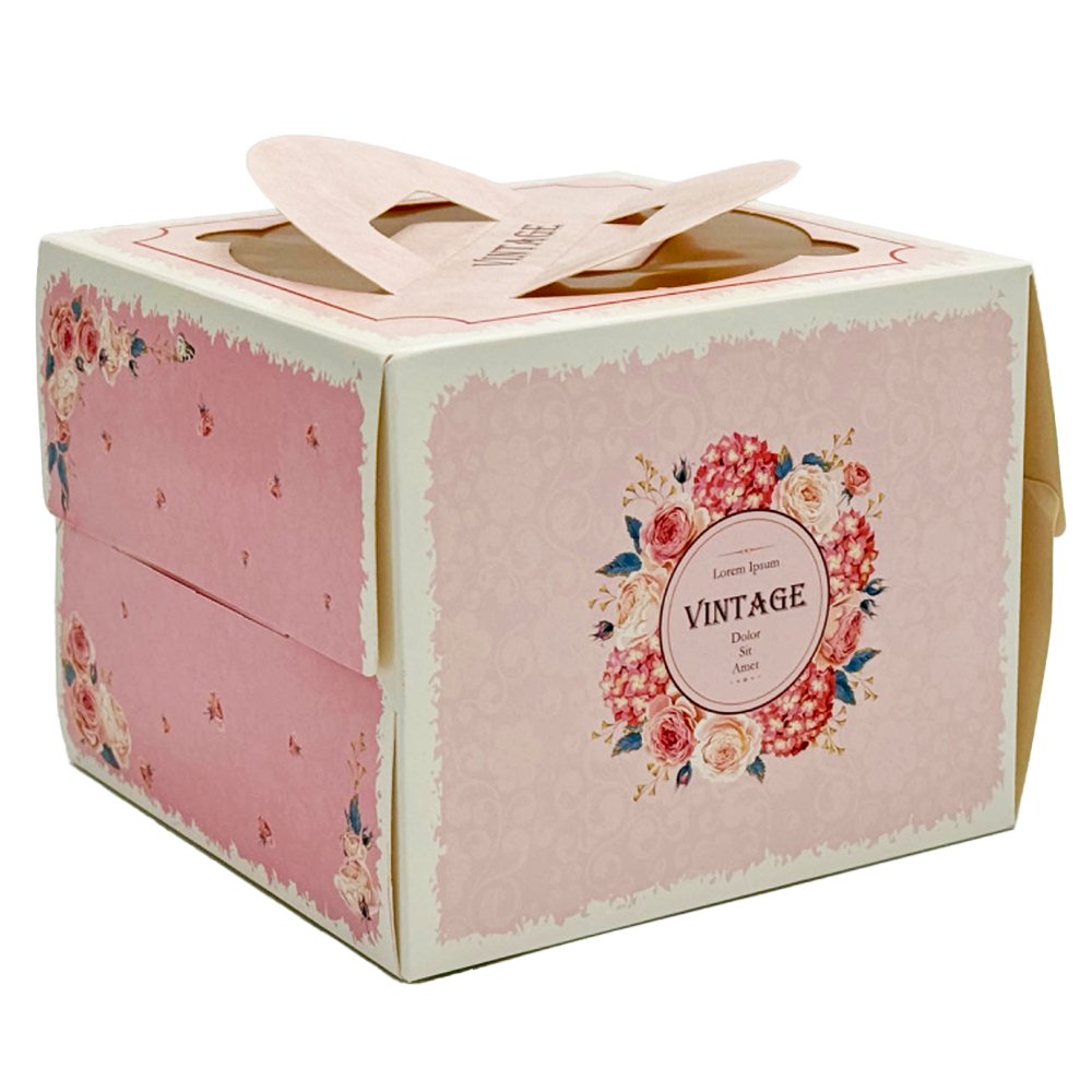 15x15x12 Patisserie Square Cake Box - Vintage - TEM IMPORTS™