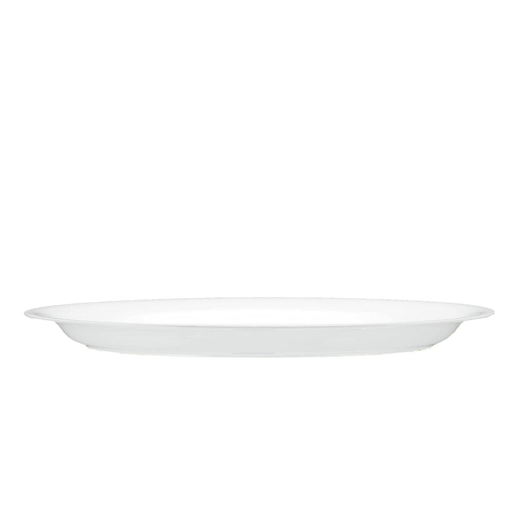 16 Inch Plastic Oval Food Platter - White - TEM IMPORTS™