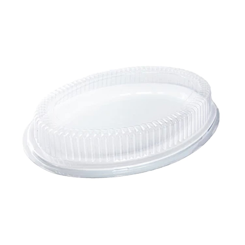 16 Inch Plastic Oval Food Platter - White - TEM IMPORTS™