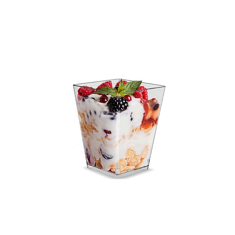 160mL Clear Square Dessert Cup - TEM IMPORTS™