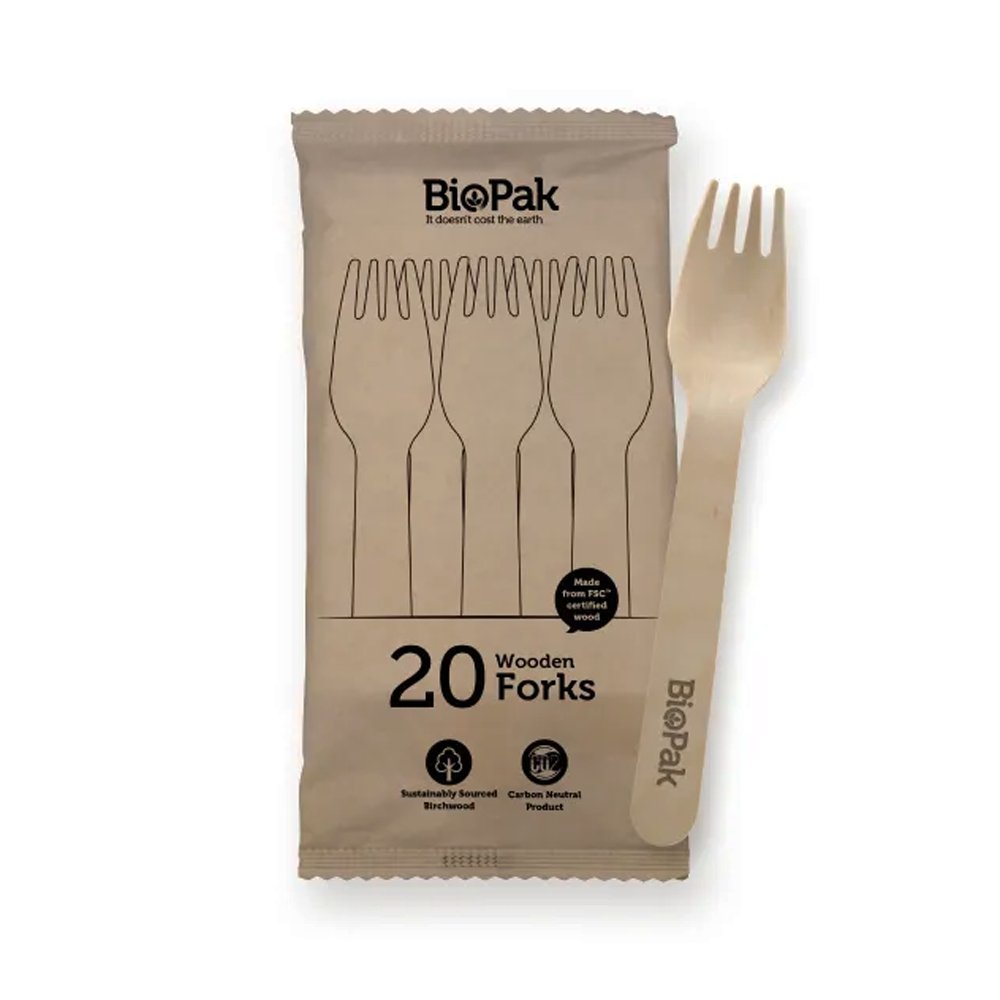 16cm Wooden Fork - 20 Pack - TEM IMPORTS™