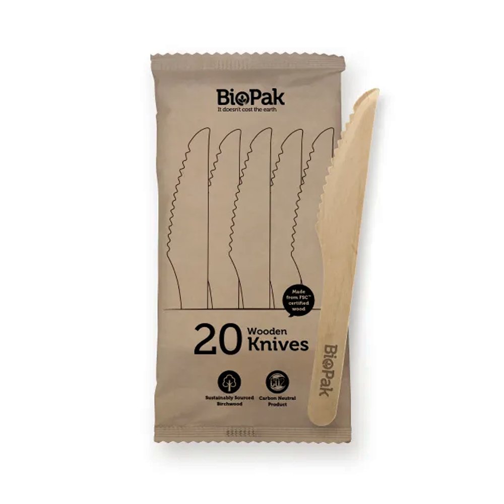 16cm Wooden Knife - 20 Pack - TEM IMPORTS™