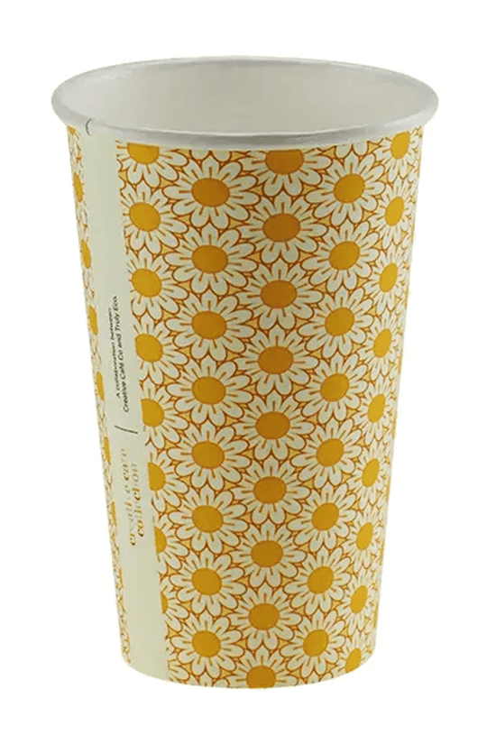 16oz (90mm) Cafe Collection Art Single Wall Paper Coffee Cup - 1000/CTN - TEM IMPORTS™