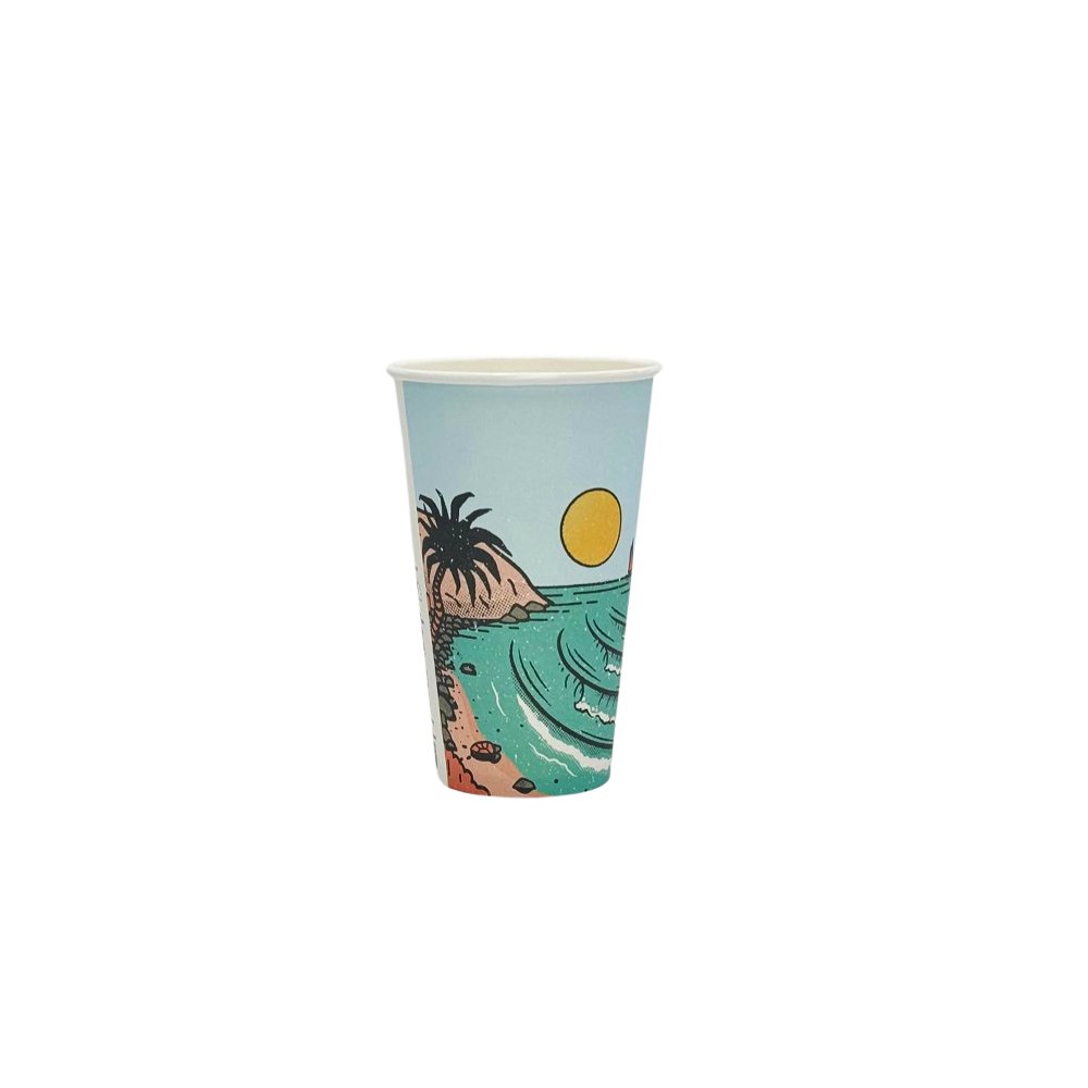 16oz/475mL Aqueous Coated SW (D/90mm) Paper Cup - Australia's Wonder - TEM IMPORTS™