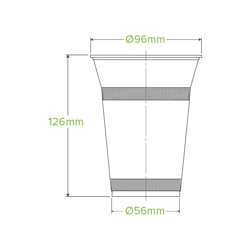 16oz/500mL (96mm) Clear PET BioCup - 1000pcs/ctn - TEM IMPORTS™