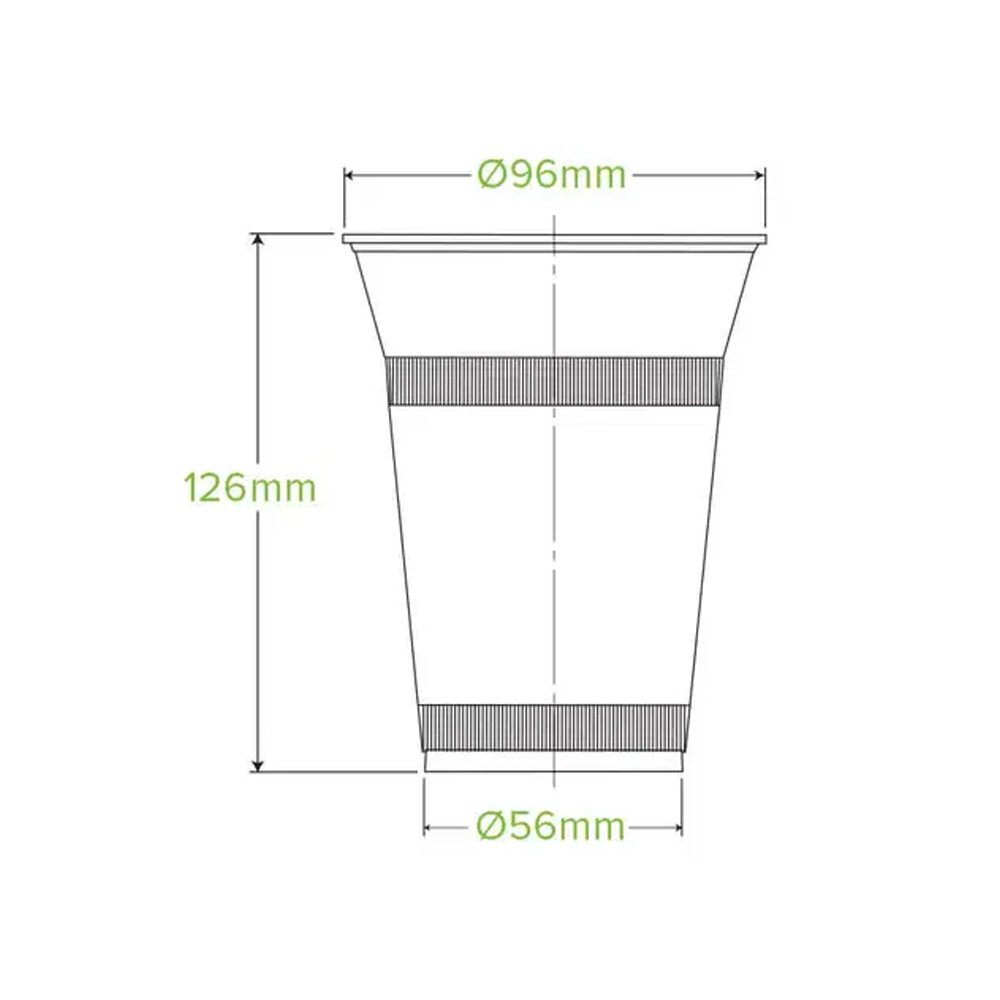 16oz/500mL Clear (96mm) PET Unbranded BioCup - 1000/CTN - TEM IMPORTS™