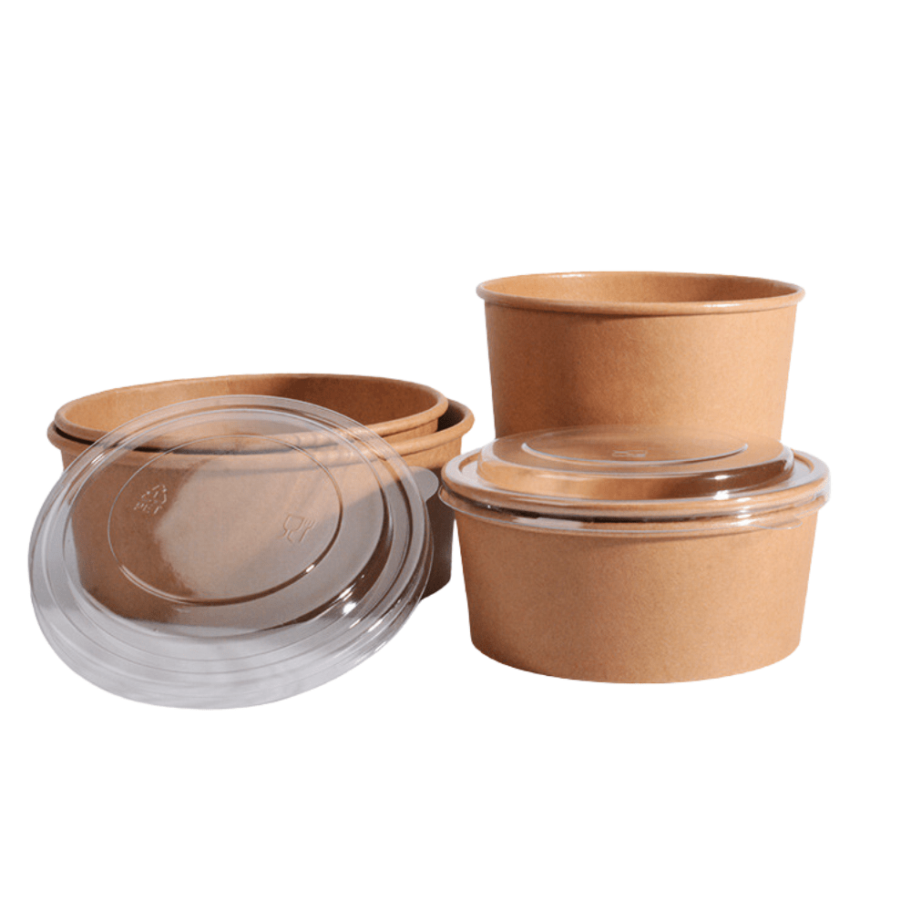 16oz/500mL PE Coated Kraft Paper Salad Bowl - TEM IMPORTS™