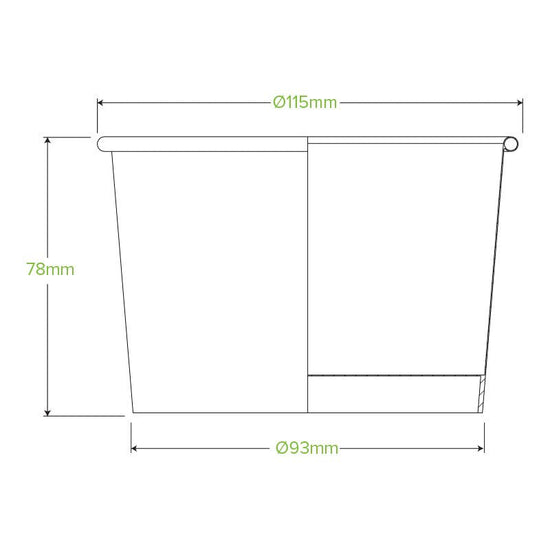 16oz/550mL Kraft Paper BioBowl - 500pcs/Ctn - TEM IMPORTS™