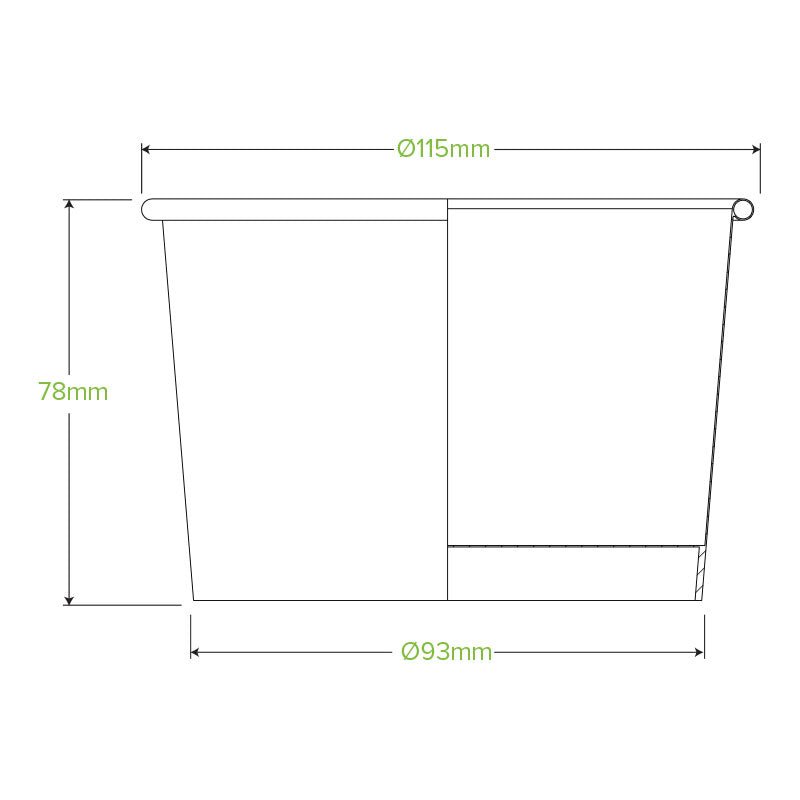 16oz/550mL Kraft Paper BioBowl - 500pcs/Ctn - TEM IMPORTS™