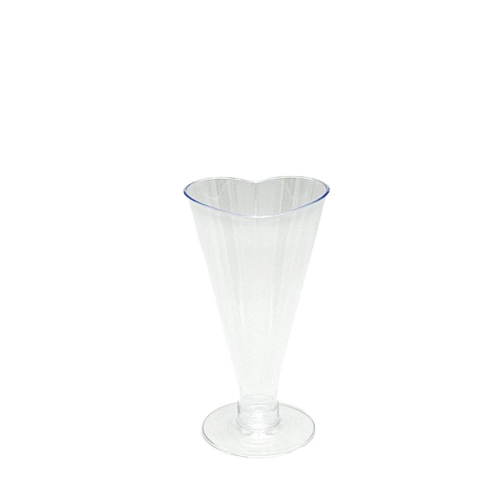 170mL Clear Pedestal Heart Shape Container Base - TEM IMPORTS™