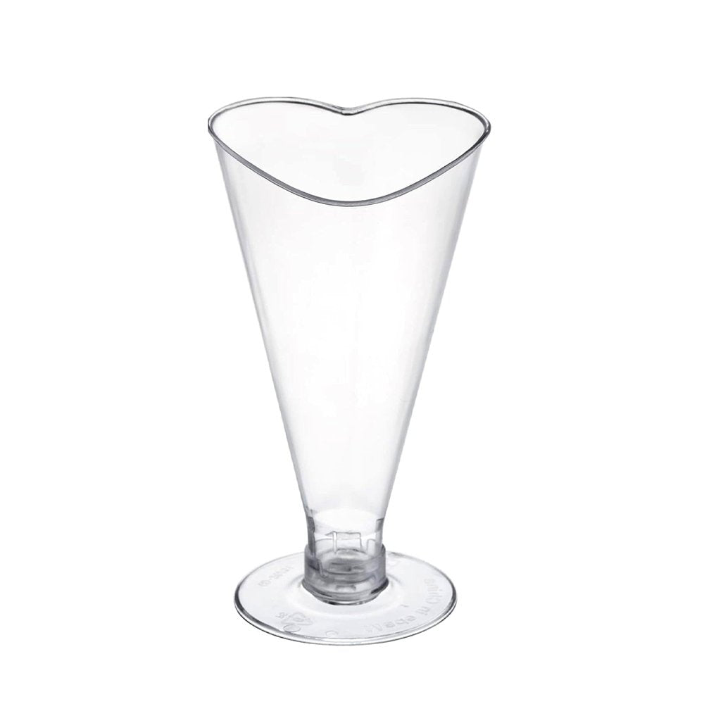 170mL Clear Pedestal Heart Shape Container Base - TEM IMPORTS™