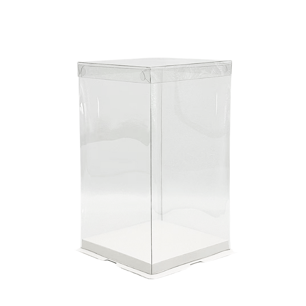 17x17x28 Transparent Square Box With Clear Lid - TEM IMPORTS™