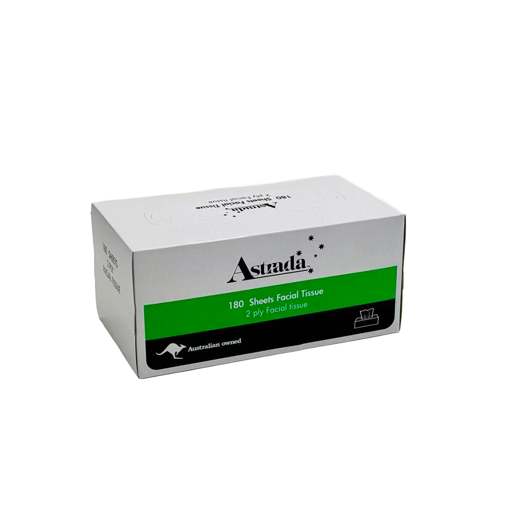 ASTRADA Facial Tissue 2-Ply 180 Sheets – 24/Carton