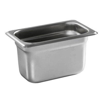 1/9 Size Anti-Jam Gastronorm Stainless Steel Steam Pan – 100mm Deep