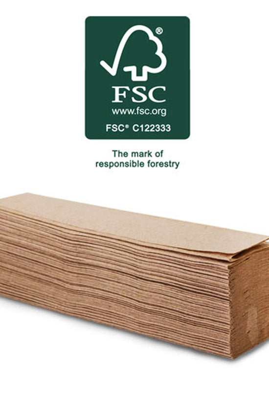 190x250mm Premium Compact Kraft Paper Hand Towel - TEM IMPORTS™