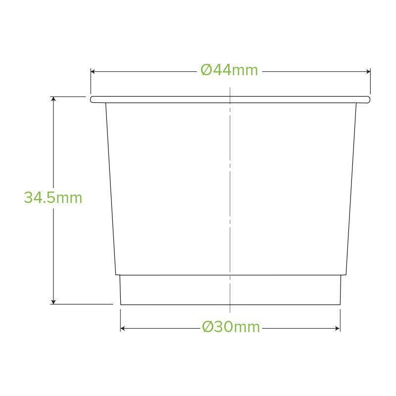 1oz/30mL (44mm) Clear Sauce BioCup - 3000pcs/ctn - TEM IMPORTS™