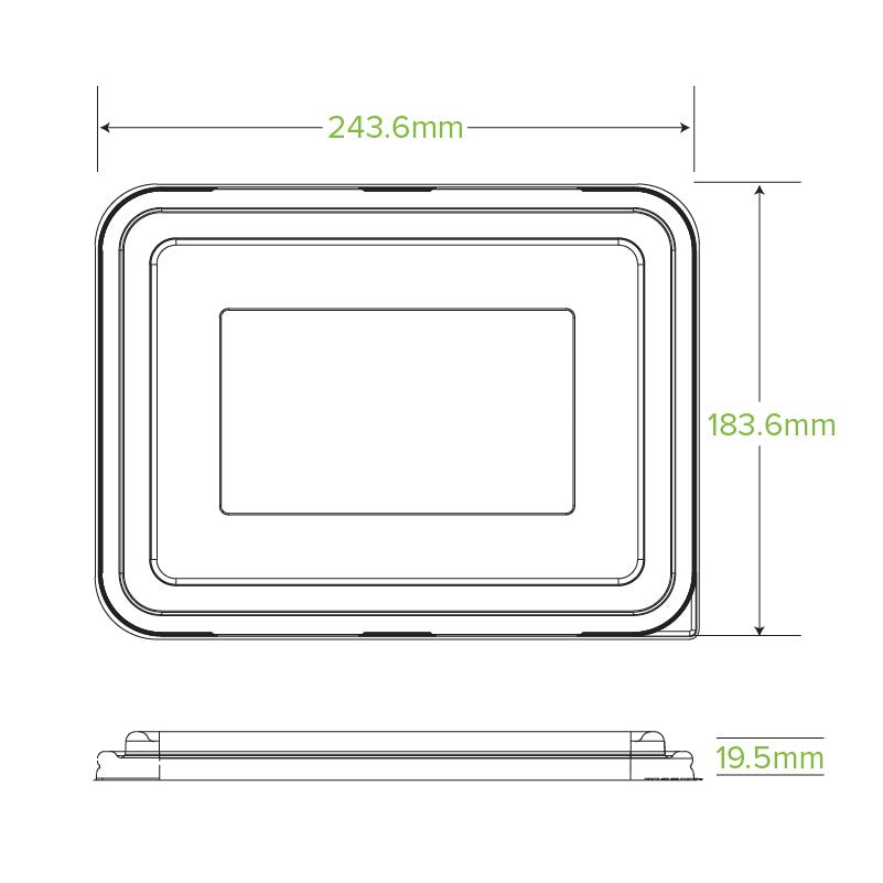 2 & 3-Compartment Clear RPET Takeaway Lid - 500pcs/Ctn - TEM IMPORTS™