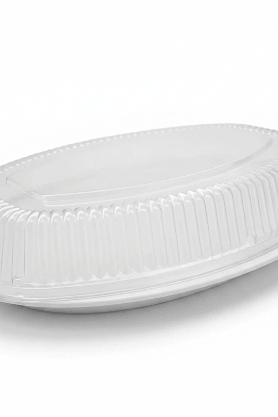 20-Inch Clear PET Plastic Oval Platter Dome Lid (Carton of 48) - TEM IMPORTS™