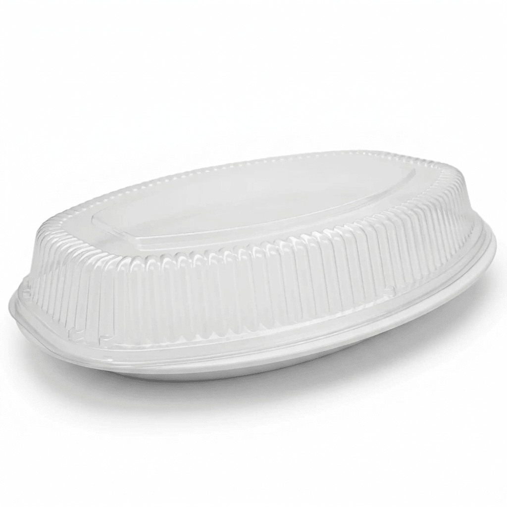 20-Inch Clear PET Plastic Oval Platter Dome Lid (Carton of 48) - TEM IMPORTS™