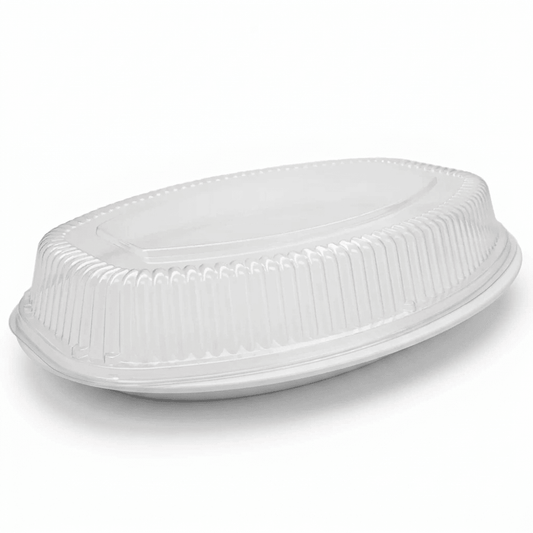 20-Inch Clear PET Plastic Oval Platter Dome Lid (Carton of 48) - TEM IMPORTS™