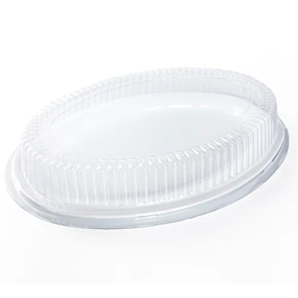 20 Inch Plastic Oval Food Platter - White - TEM IMPORTS™