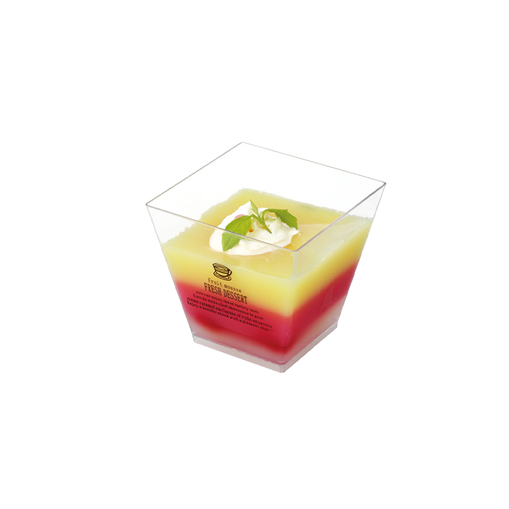 200mL Clear Square Dessert Cup