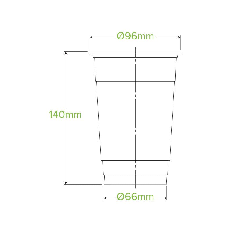 20oz/600mL (96mm) Clear PET BioCup - 1000pcs/ctn - TEM IMPORTS™