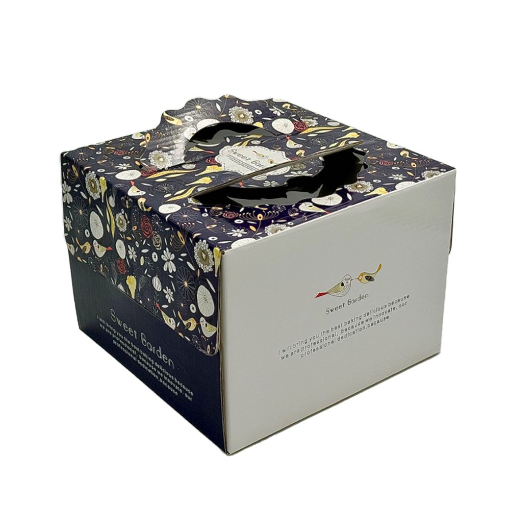 20x20x15 Patisserie Square Cake Box - Sweet Garden - TEM IMPORTS™