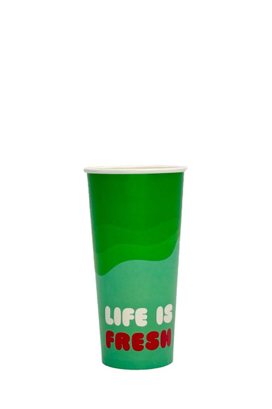 22oz/650mL (D/90mm) Aqueous Coated Paper Cold Cup - Summer Edition - TEM IMPORTS™