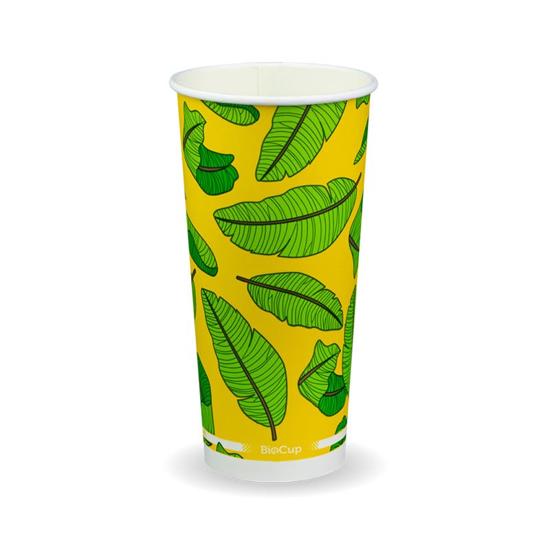 22oz/650mL Leaf (90mm) Cold Paper BioCup - 1000/CTN - TEM IMPORTS™