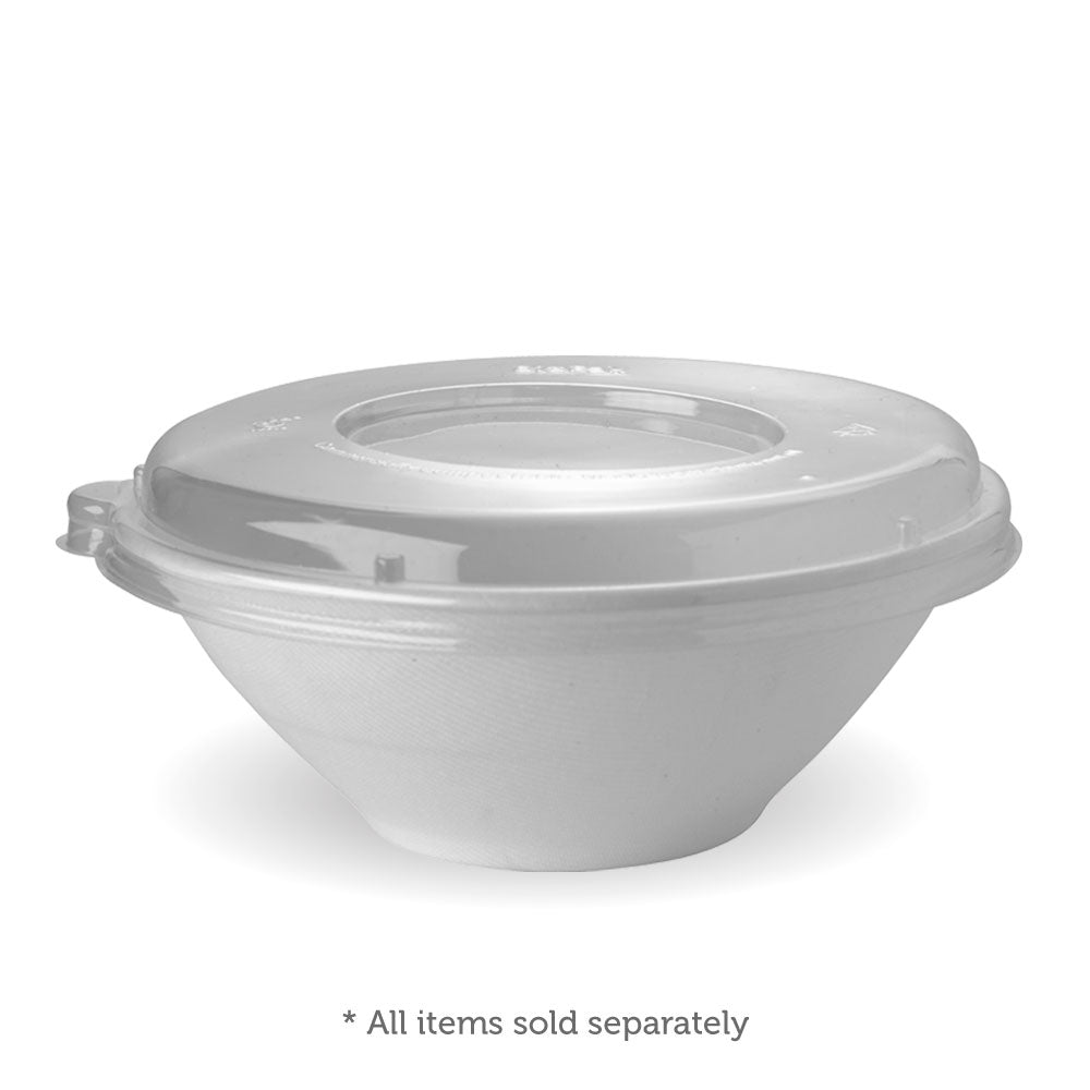 24-48oz/800-1420mL Clear PLA Plant Fibre BioBowl Lid - 400pcs/Ctn - TEM IMPORTS™