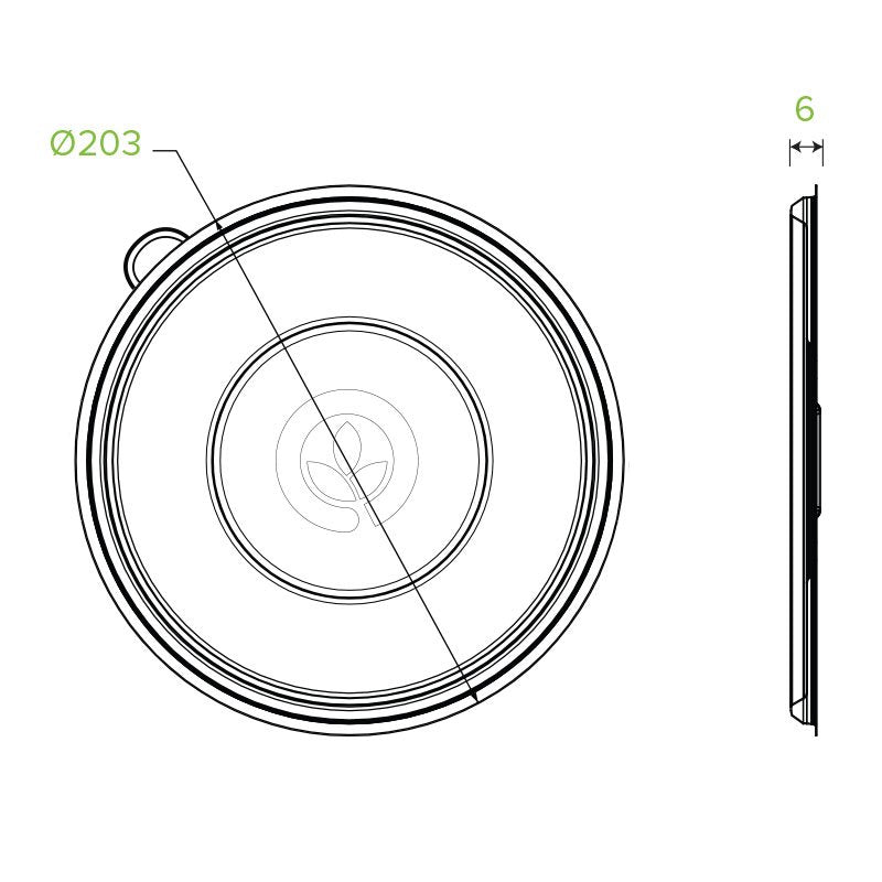 24-48oz/800-1420mL Clear PP Plant Fibre BioBowl Lid - 400pcs/Ctn - TEM IMPORTS™