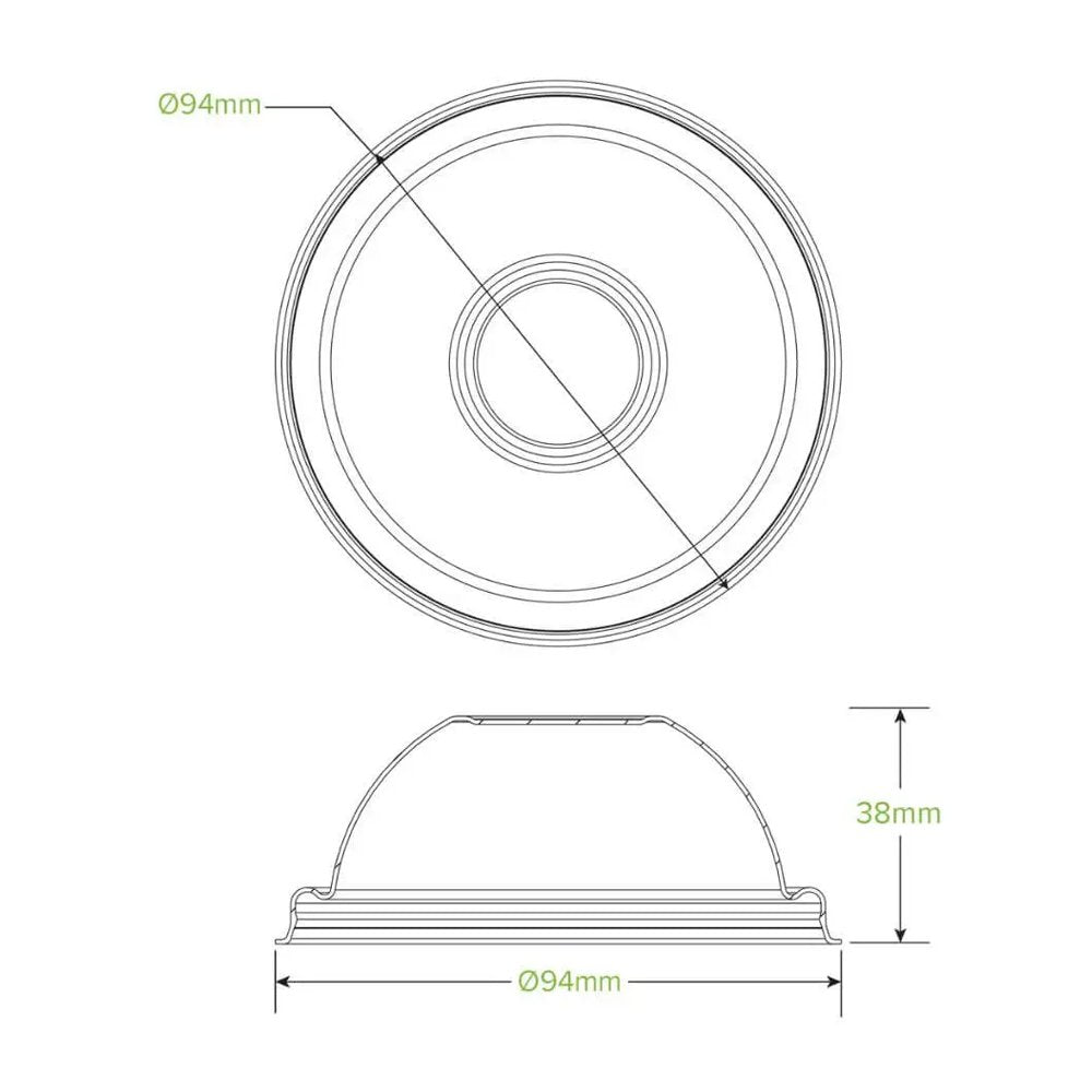 240mL / 8oz Plant Fibre Dome Ice Cream BioCup Lid - 1000/CTN - TEM IMPORTS™