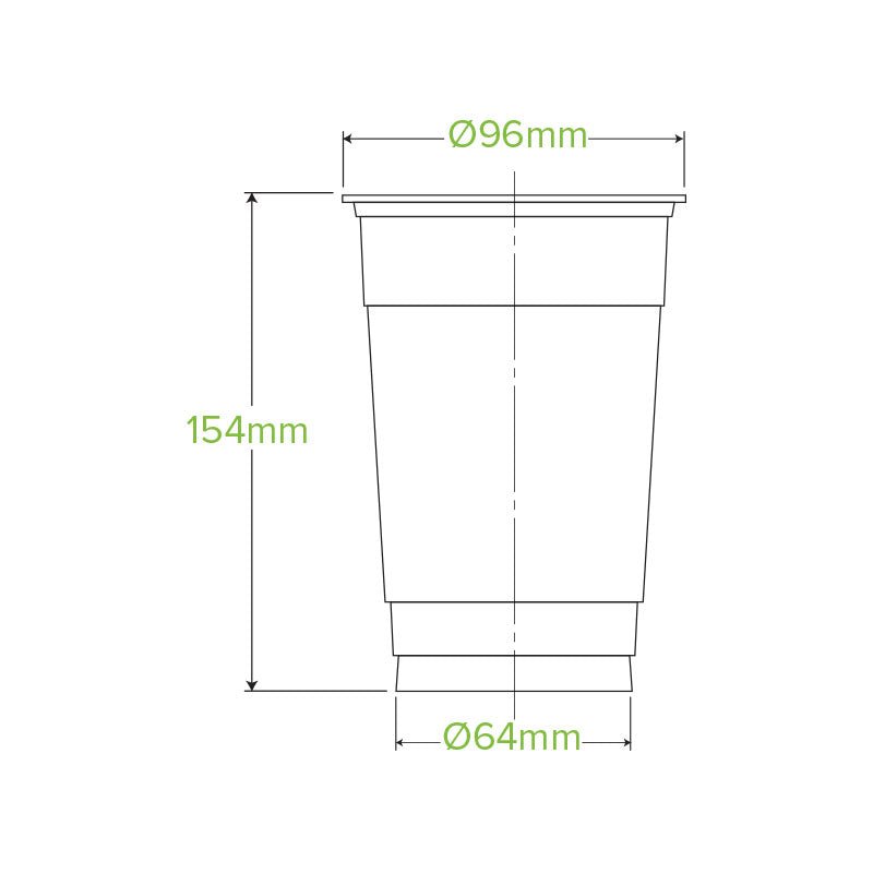 24oz/700mL (96mm) Clear PET BioCup - 1000pcs/ctn - TEM IMPORTS™