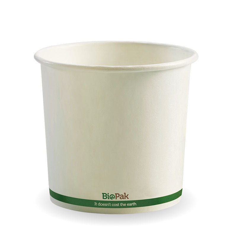 24oz/740mL White Paper BioBowl - 500pcs/Ctn - TEM IMPORTS™