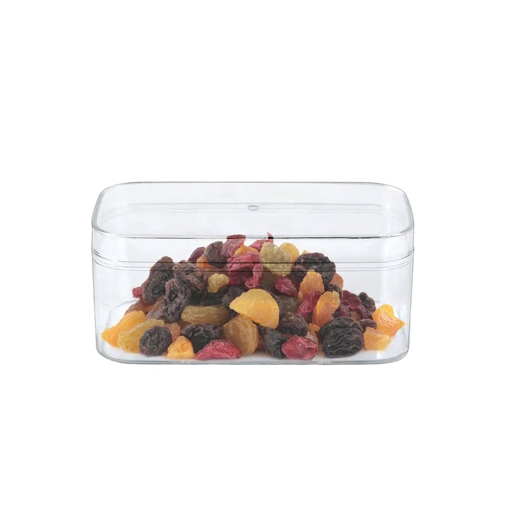 250mL Clear Rectangular Container With Hard Lid - TEM IMPORTS™