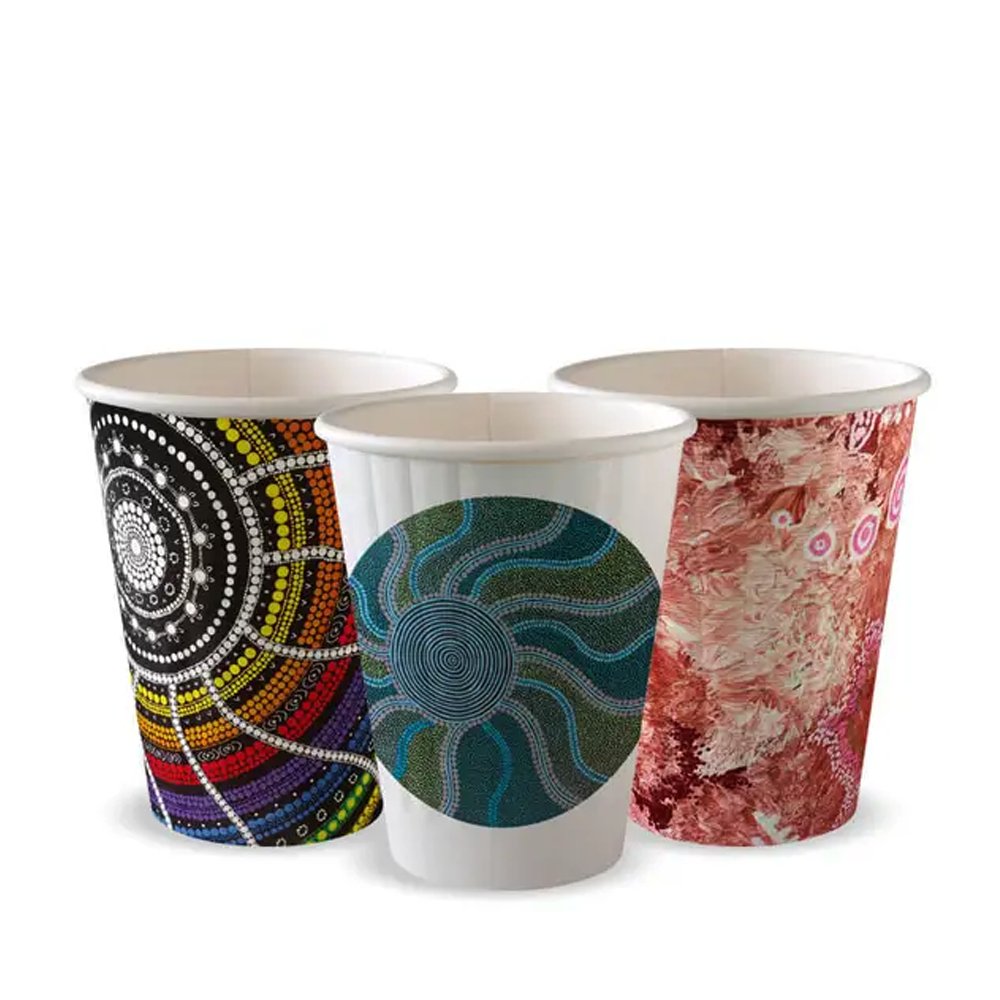 255mL/8oz (80mm) Indigenous Art Series Double Wall BioCup - 1000/CTN - TEM IMPORTS™