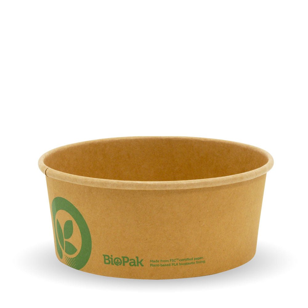 25oz/750mL Medium Kraft BioBowl - 400pcs/Ctn - TEM IMPORTS™